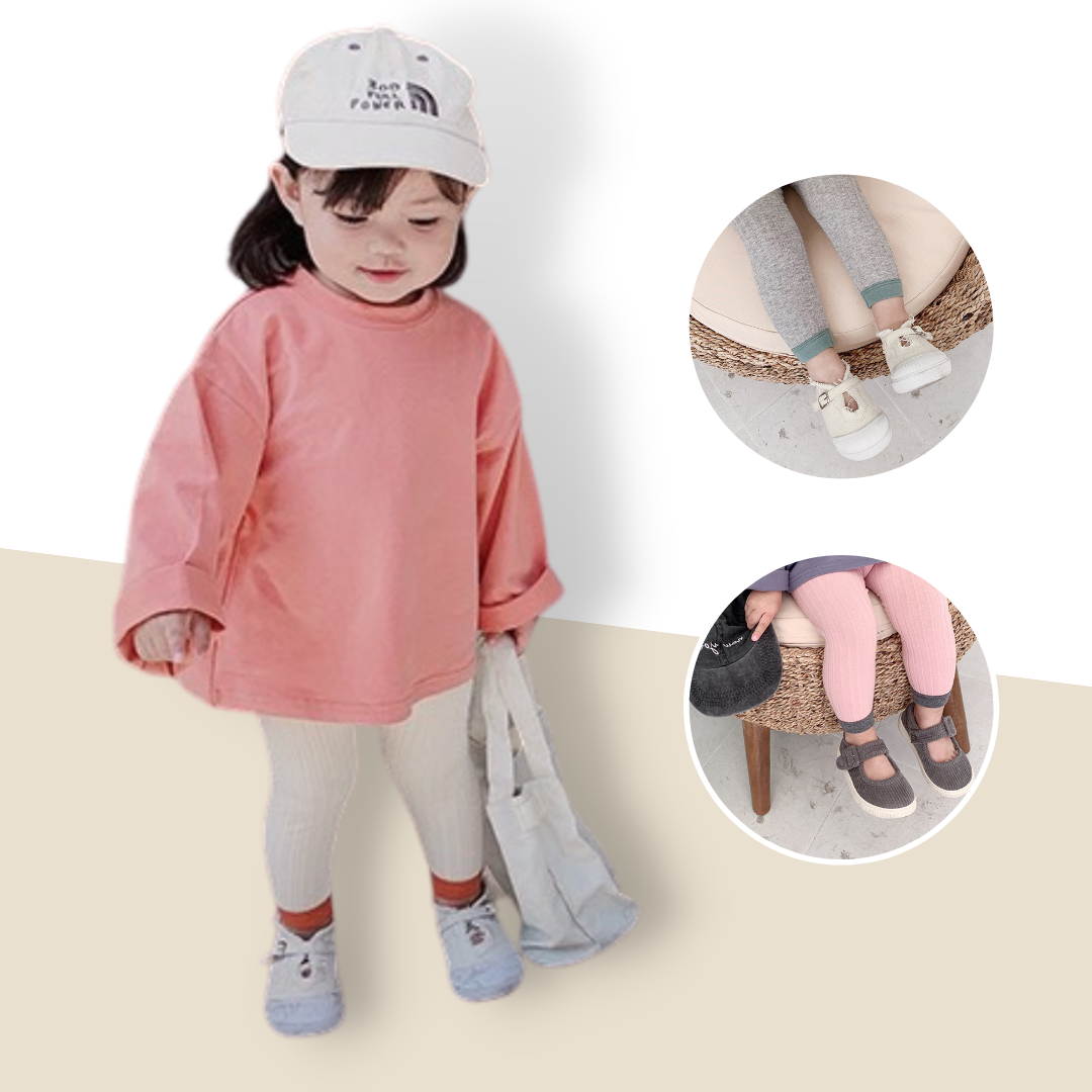 【限量】螺紋撞色滾邊-春秋內搭褲(80-140)