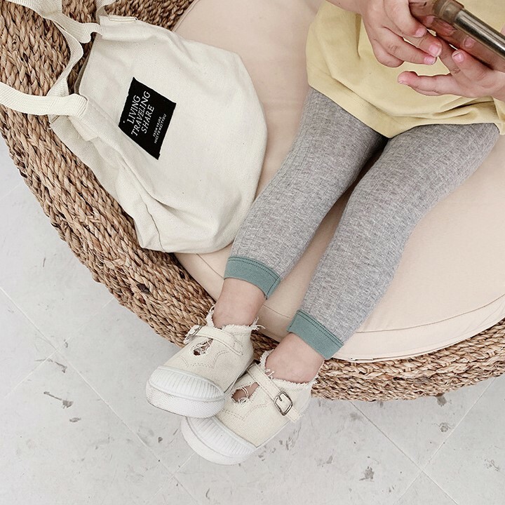 【限量】螺紋撞色滾邊-春秋內搭褲(80-140)