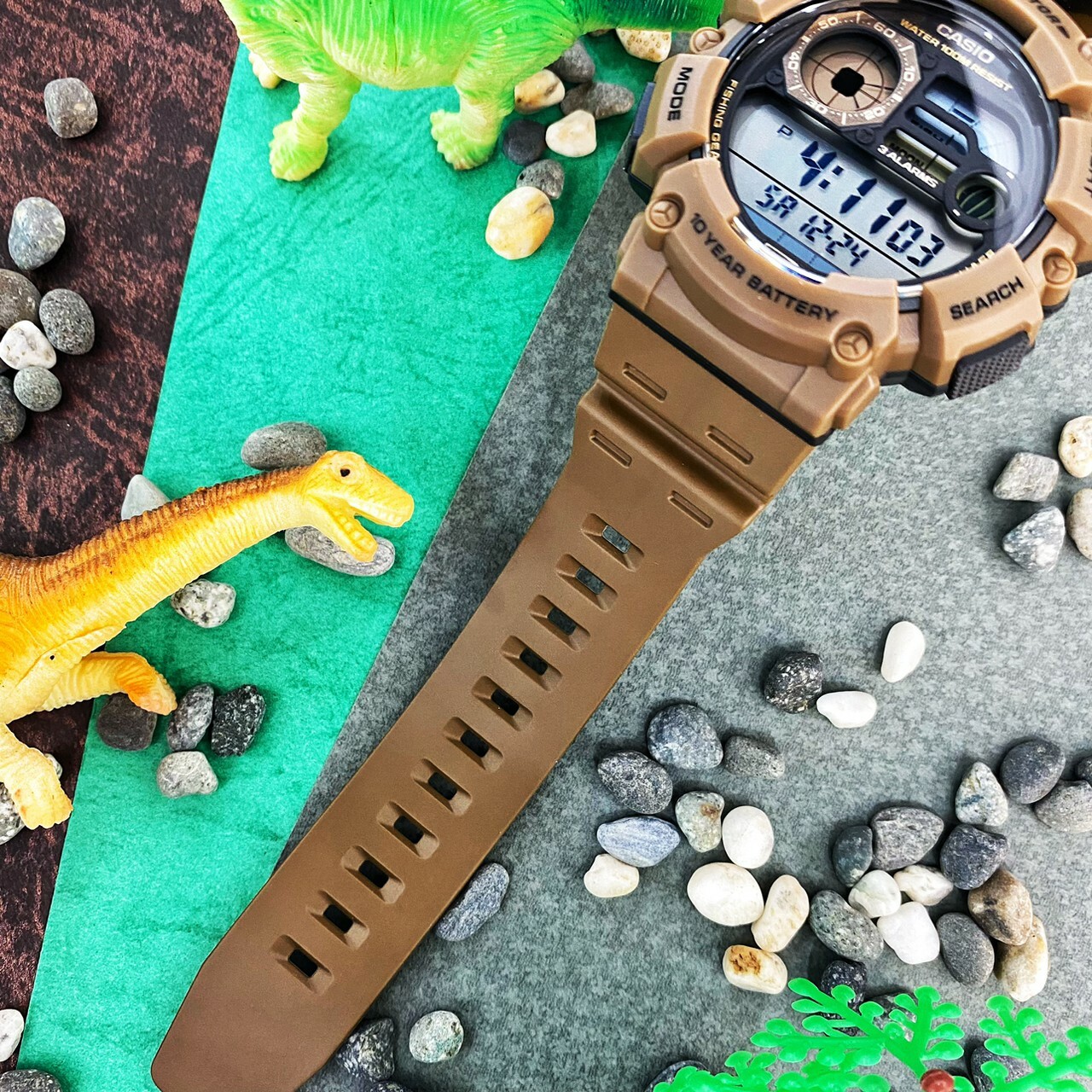 【CASIO 卡西歐】月相資訊和釣魚模式數位錶  WS-1500H-5A(咖)/WS-1500H-1A(黑) /WS-1500H-2A(藍) 現代鐘錶