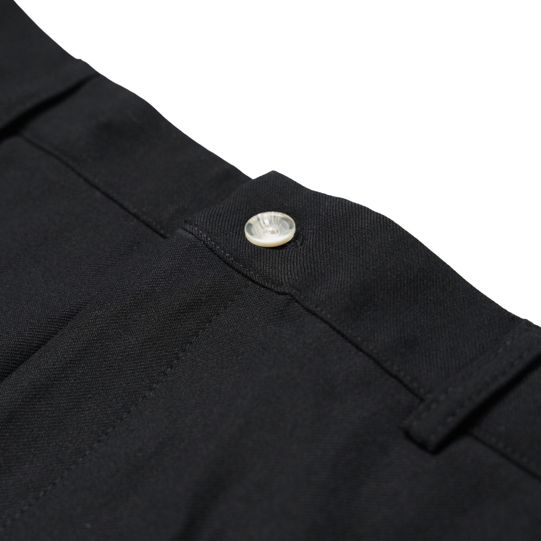 P.B.P - BOOT-CUT TWILL TROUSERS - Black