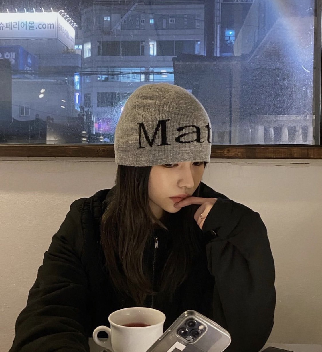 <寧寧代言🧚🏻>Matin Kim 羊毛針織 logo毛帽