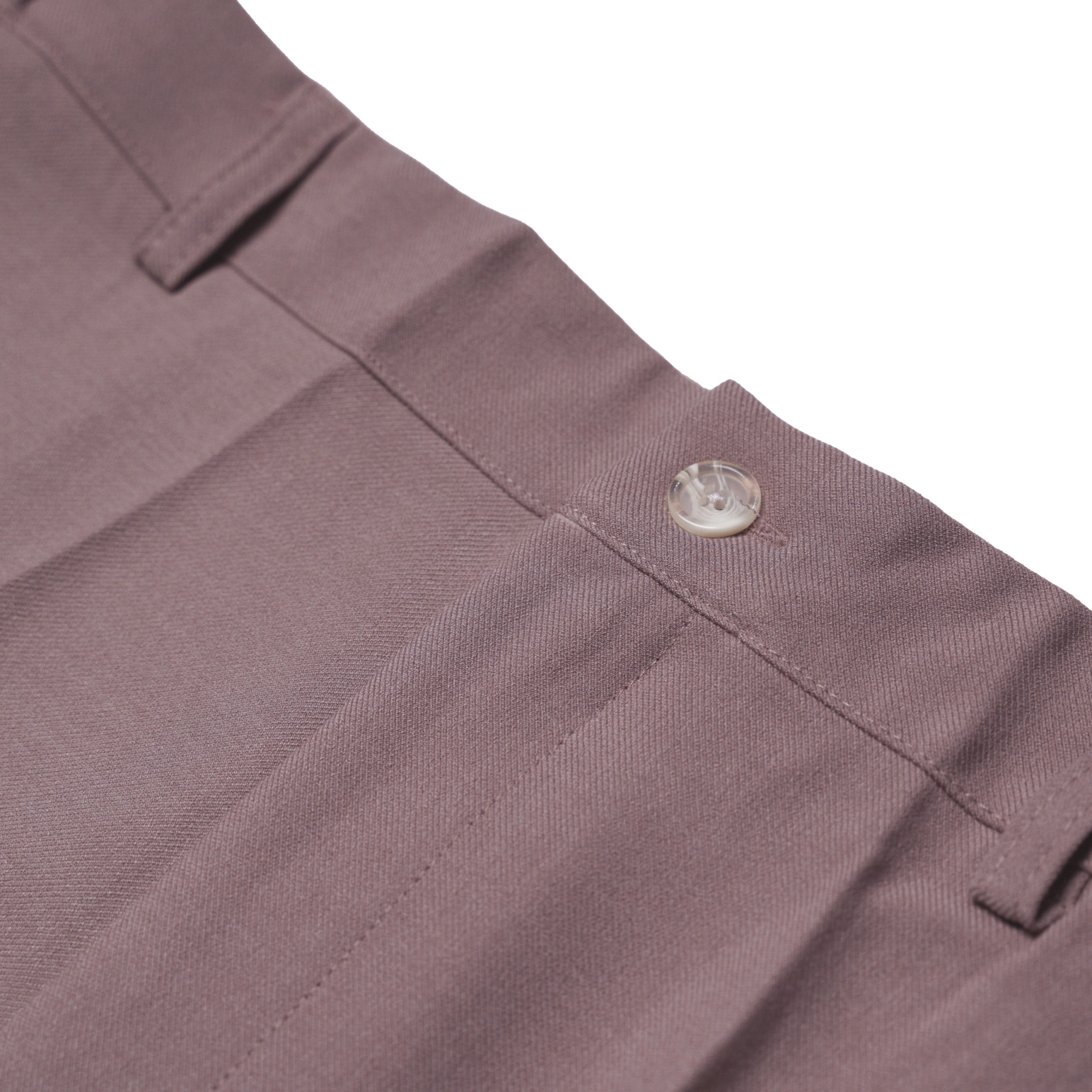 P.B.P - BOOT-CUT TWILL TROUSERS - Pale Pinkish Gray