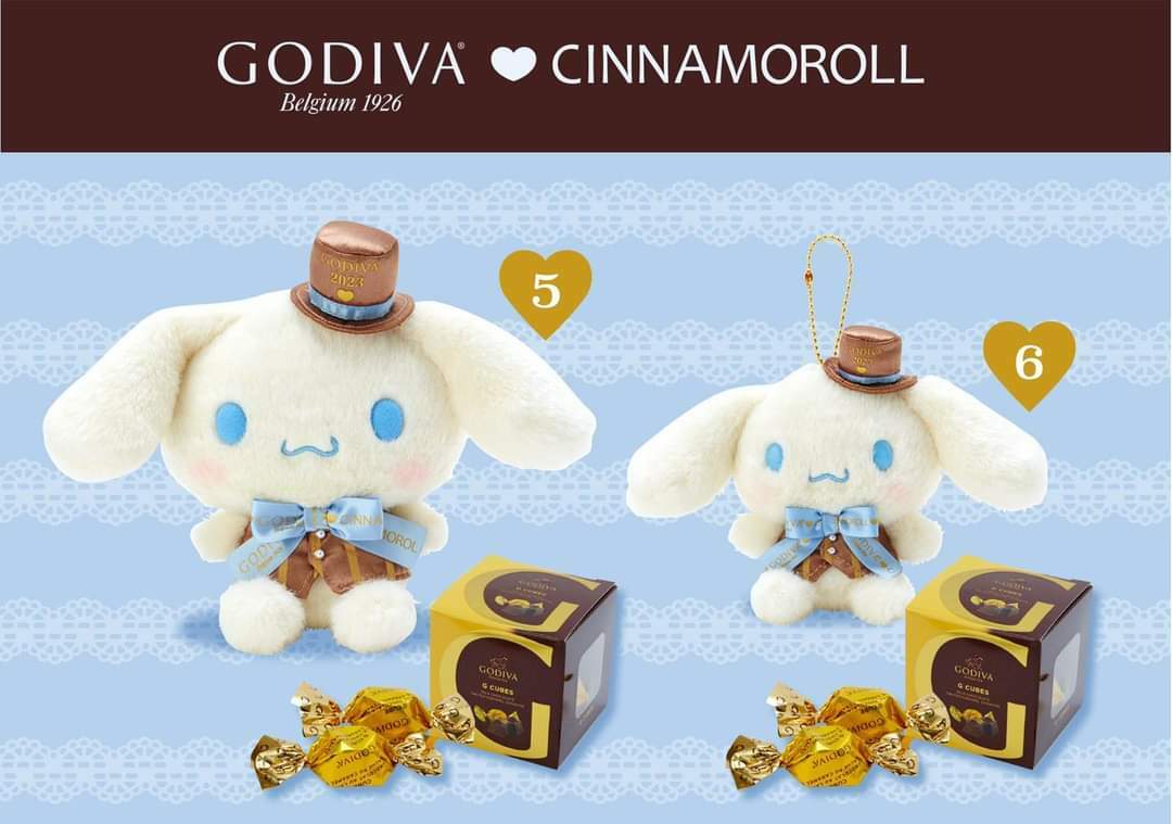 Godiva x Sanrio情人節版公仔及公仔掛飾禮盒裝