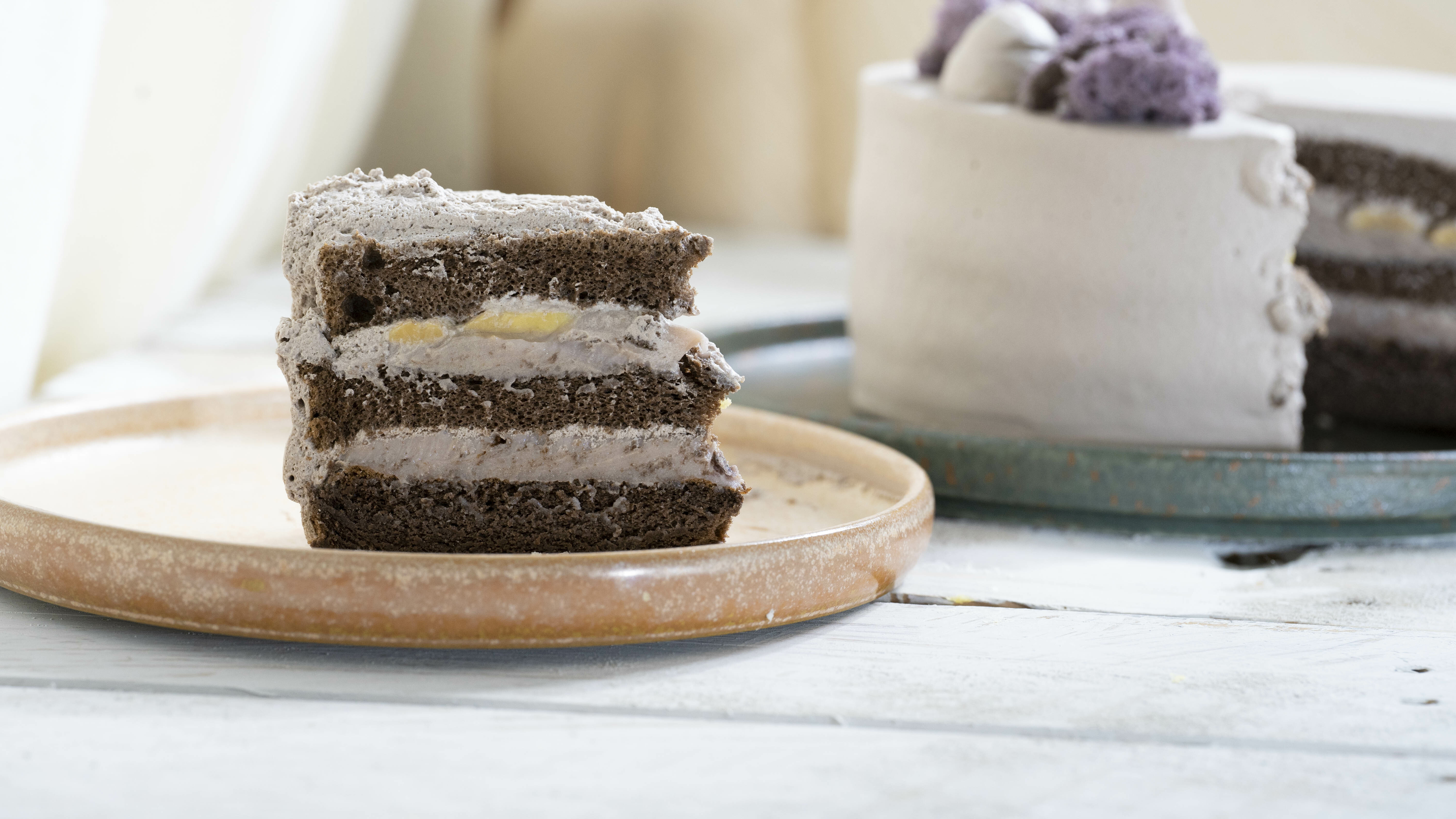 焙茶芋泥布丁蛋糕 (6吋~8吋)  NEW