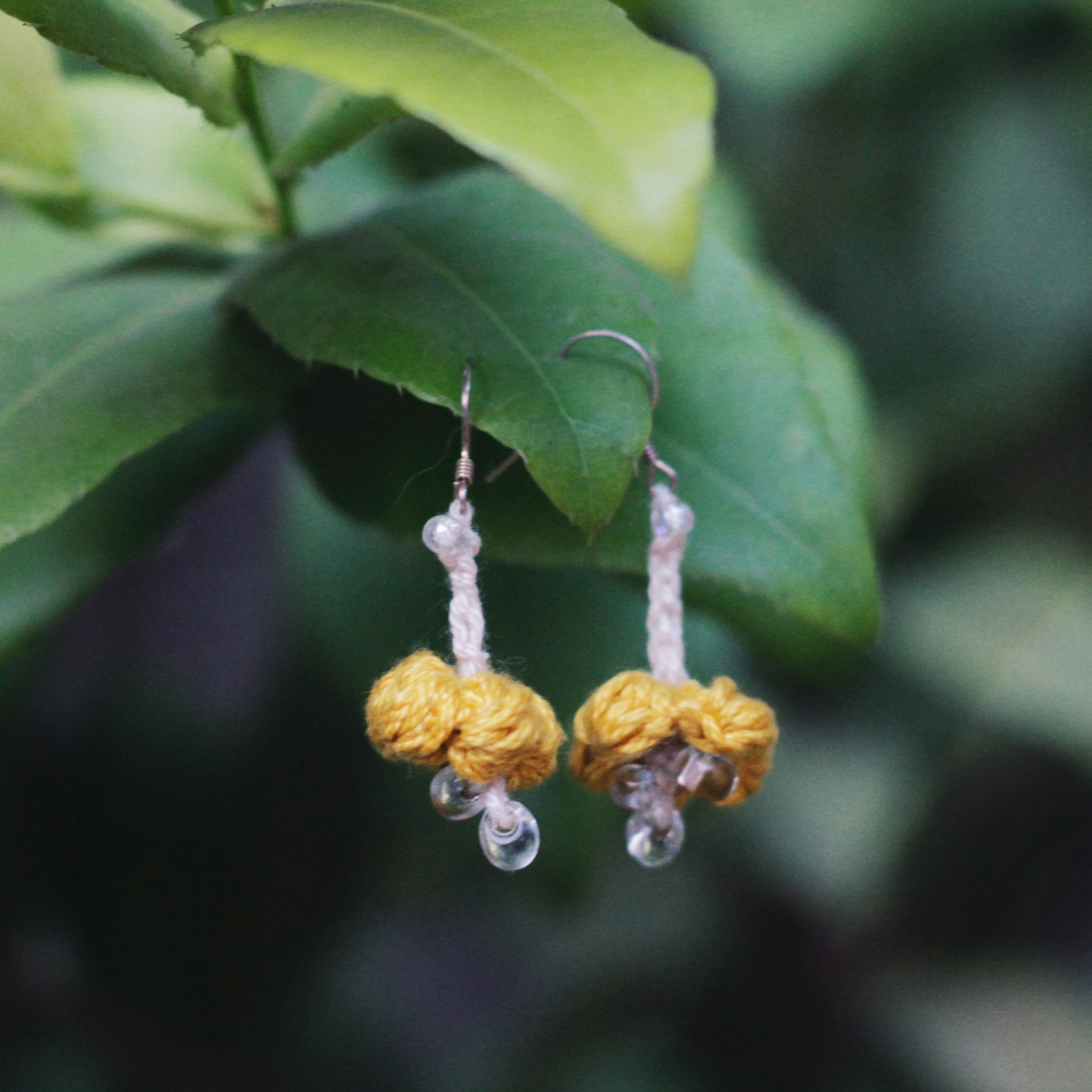 zhunzhun言享｜花露::耳環- 澄黃