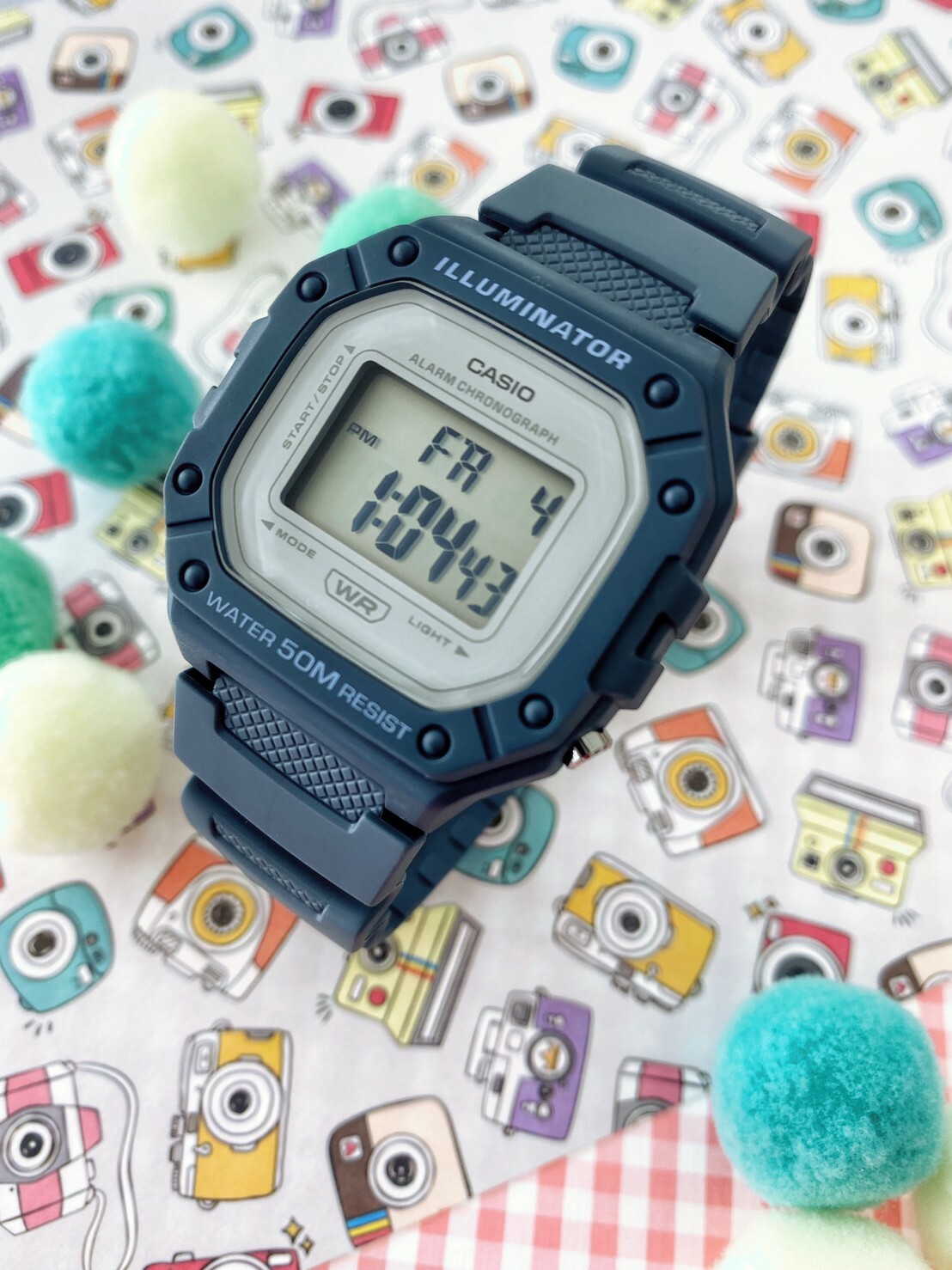 【CASIO 卡西歐】蔚藍星空W-218HC-2A 現代鐘錶