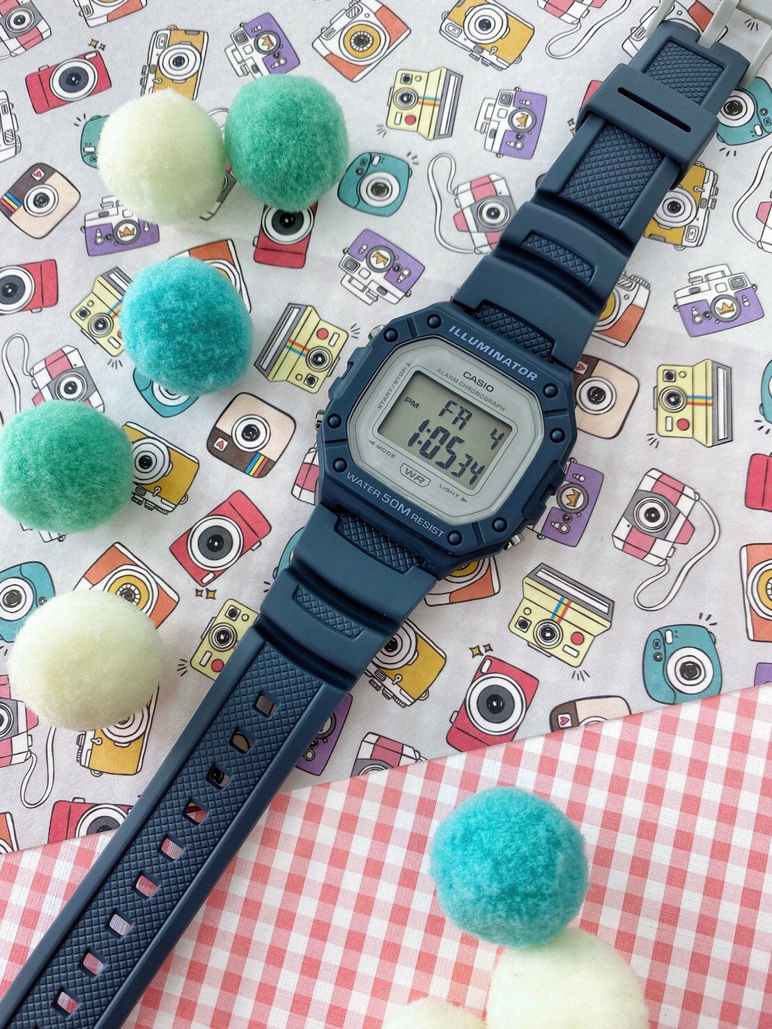 【CASIO 卡西歐】蔚藍星空W-218HC-2A 現代鐘錶