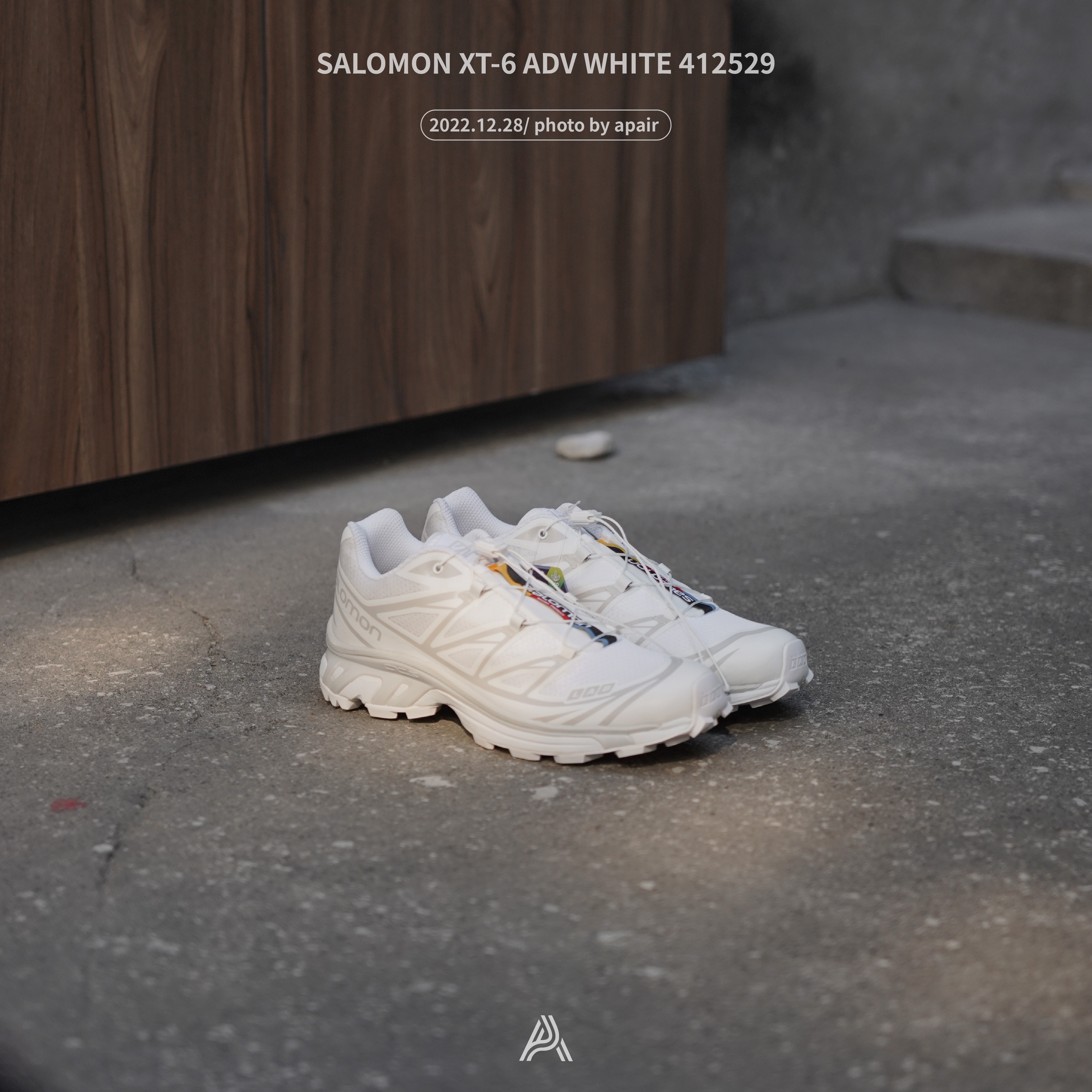 APAIR】現貨Salomon XT-6 ADV 冰川白越野登山機能412529 