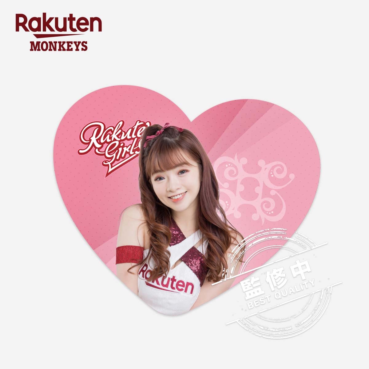 樂天女孩-愛心抱枕-曲曲