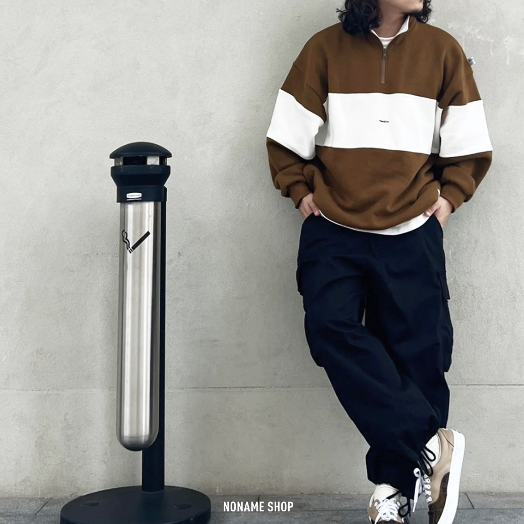 NAUTICA JP PANEL BORDER FLEECE SWEATSHIRT 半截式 拉鍊 大學T 四色 (男款)