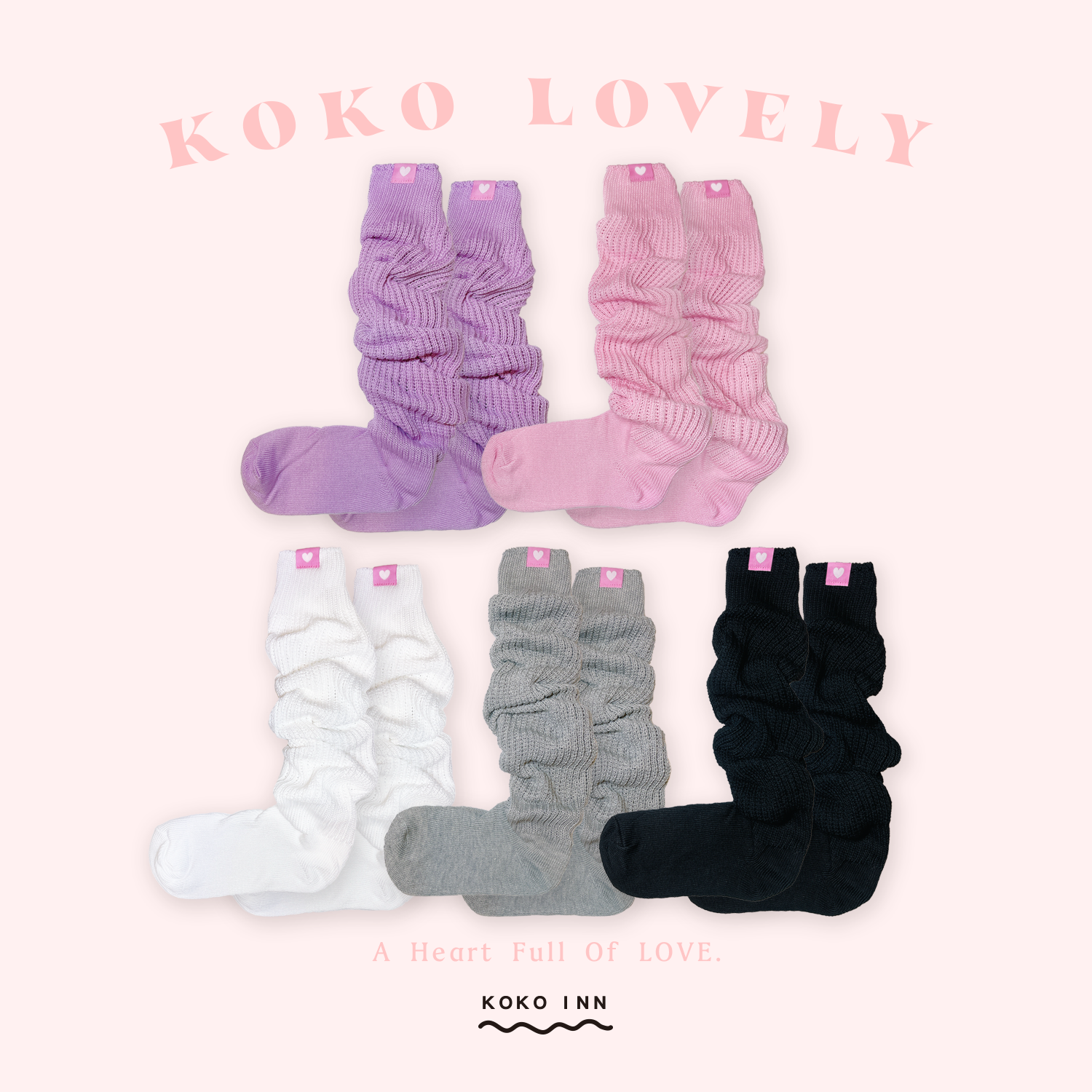 KOKO LOVELY 日系高筒針織泡泡襪