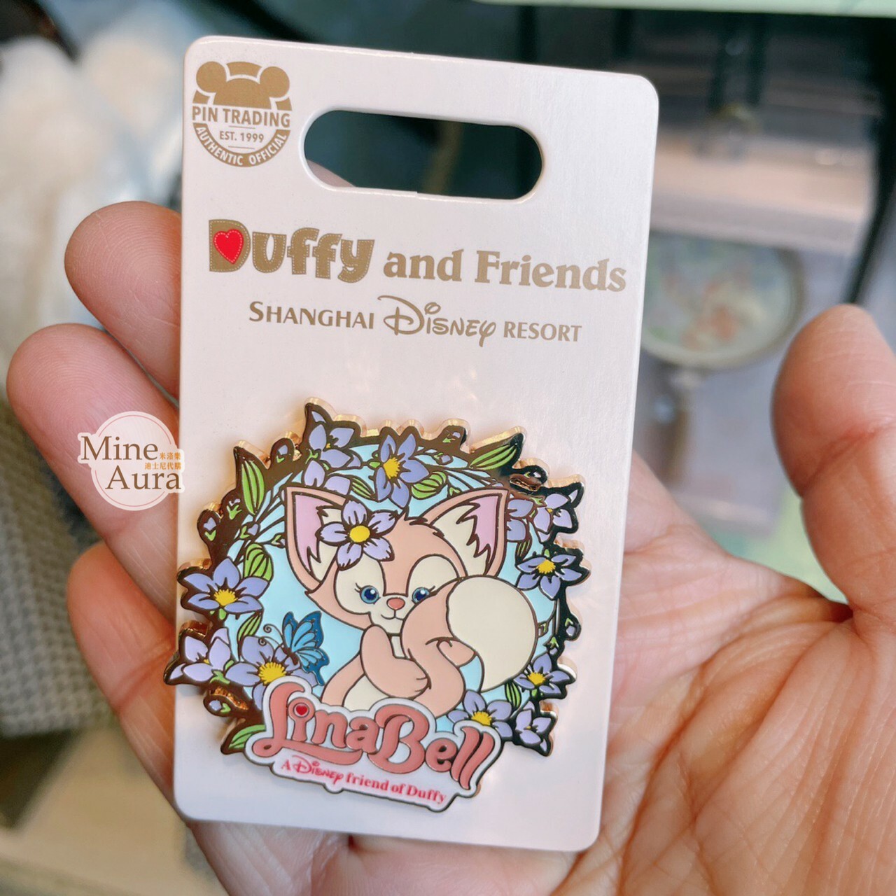 玲娜貝兒 Lina bell 花環造型 徽章 PIN -上海迪士尼樂園