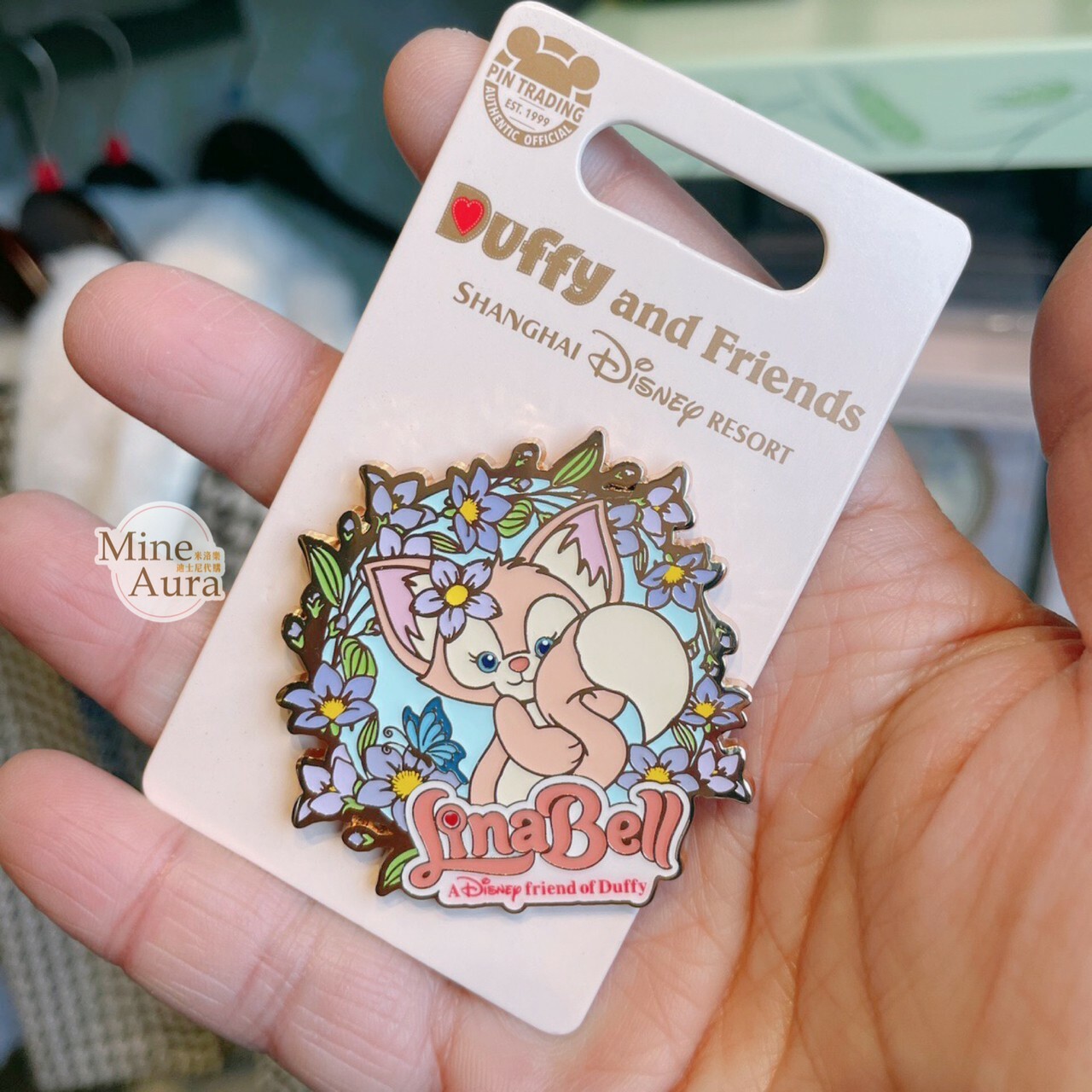 玲娜貝兒 Lina bell 花環造型 徽章 PIN -上海迪士尼樂園