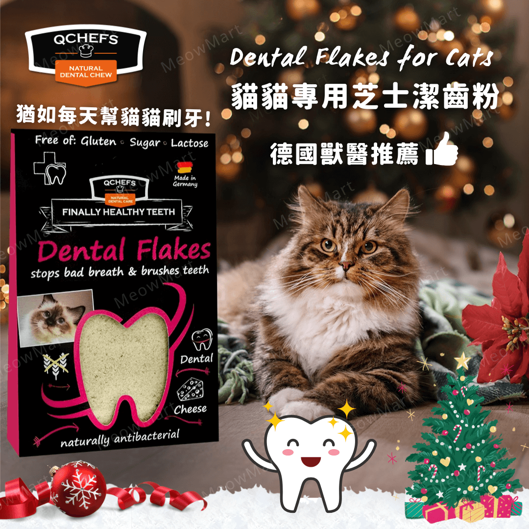 Qchefs 貓貓專用芝士潔齒粉 80g