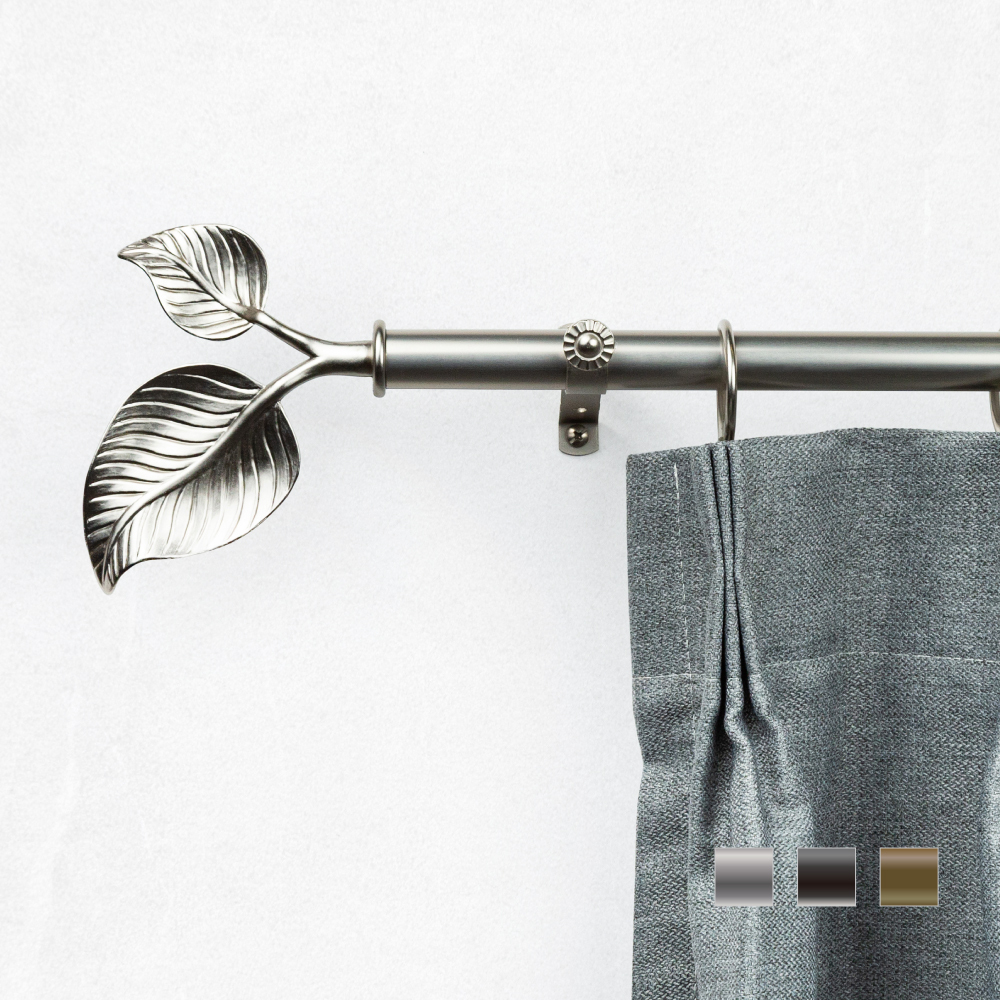 20.7mm│枝葉扶蘇│伸縮窗簾桿架│3色2尺寸