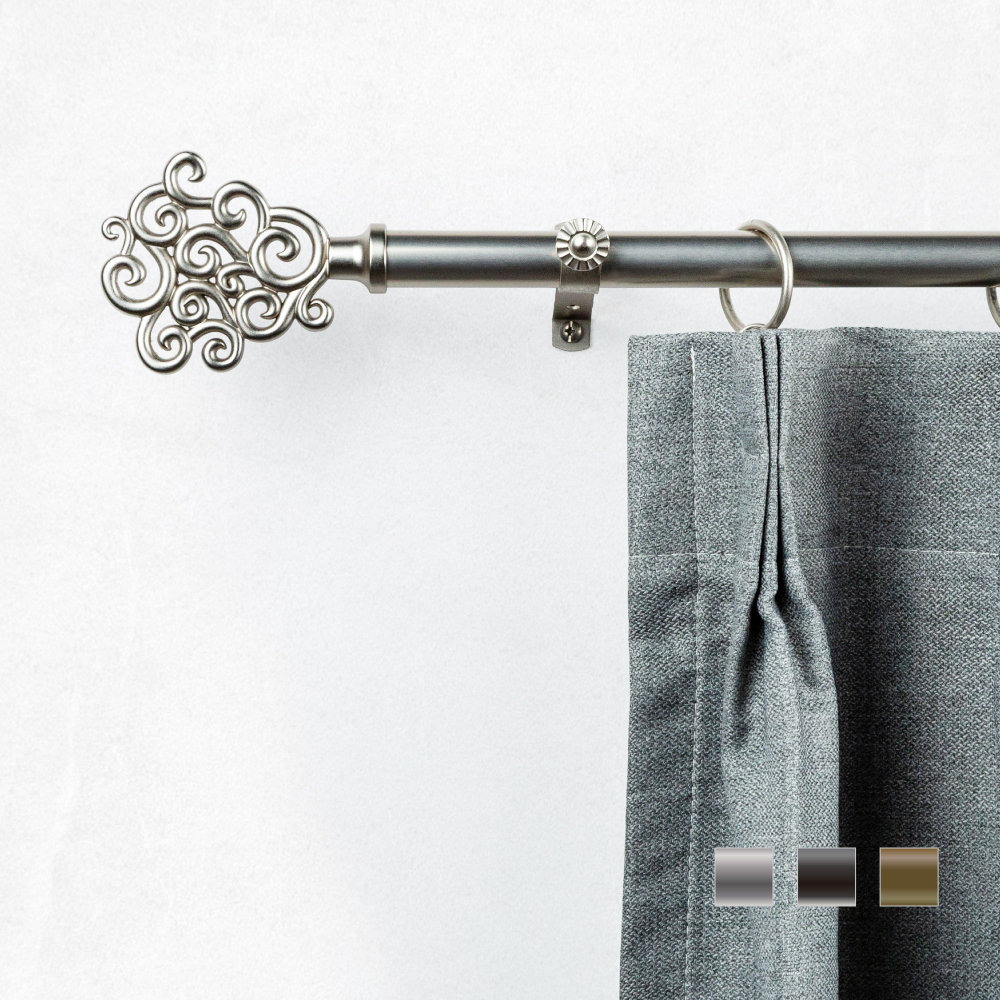 20.7mm│流雲奔湧│伸縮窗簾桿架│3色2尺寸