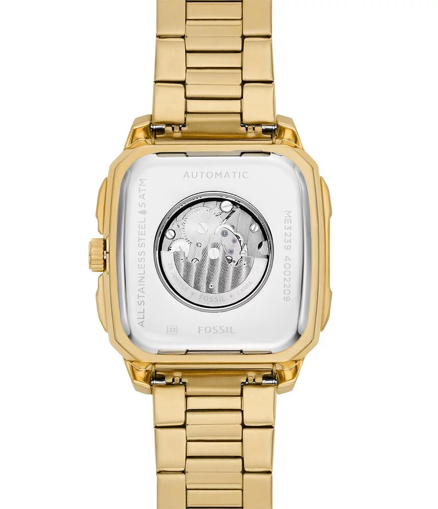 萬年鐘錶 - Fossil  經典簡約復古方型時尚機械男錶  ME3239  錶徑42MM