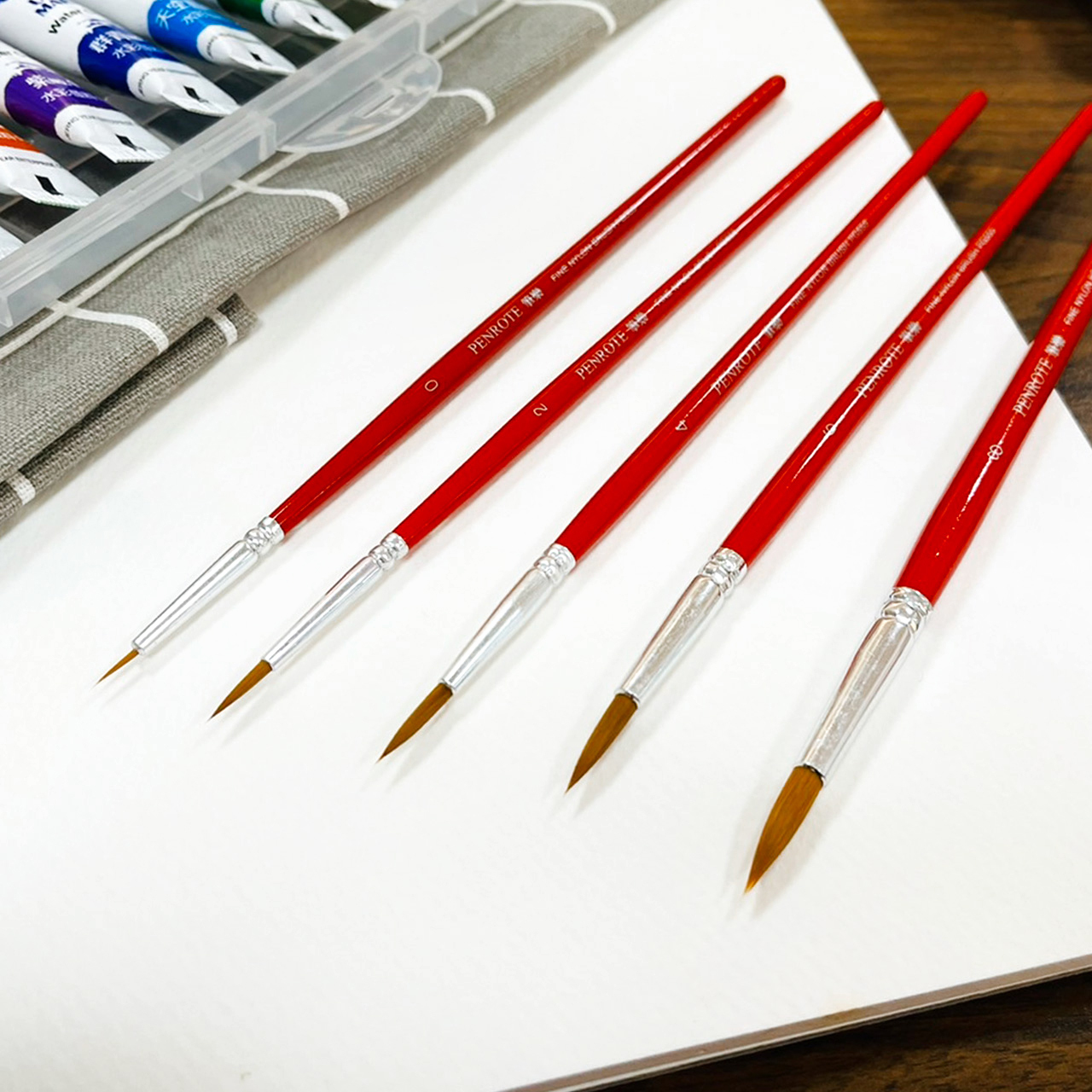 【PENROTE筆樂】圓頭尼龍畫筆（A/B款）