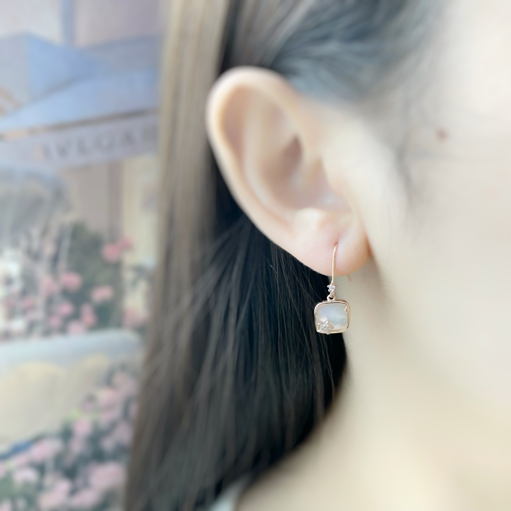 | 925 Silver・White Gold・Rose Gold | Star Painting Earrings（Silver / Rose Gold） | EA0605 |