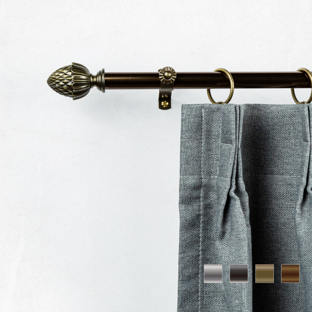 20.7mm│圓潤松果│伸縮窗簾桿架│4色2尺寸