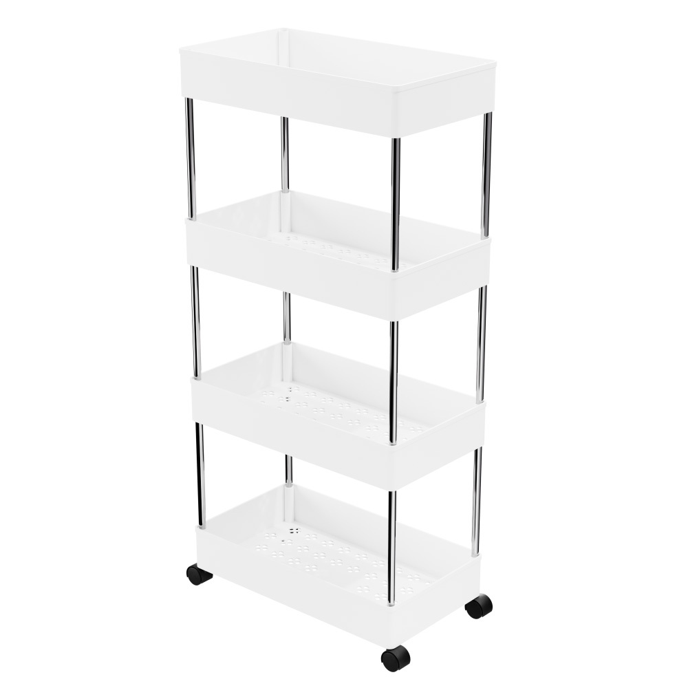 TRENY 活動縫隙收納車-寬款四層白色