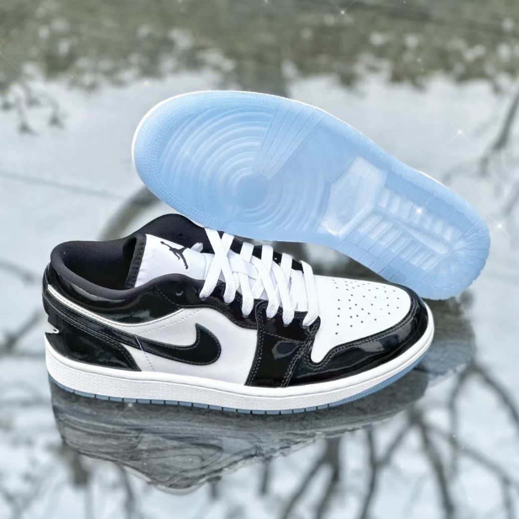 AIR JORDAN 1 LOW 康扣 熊貓漆皮 冰底 喬丹低筒 黑白 DV1309-100