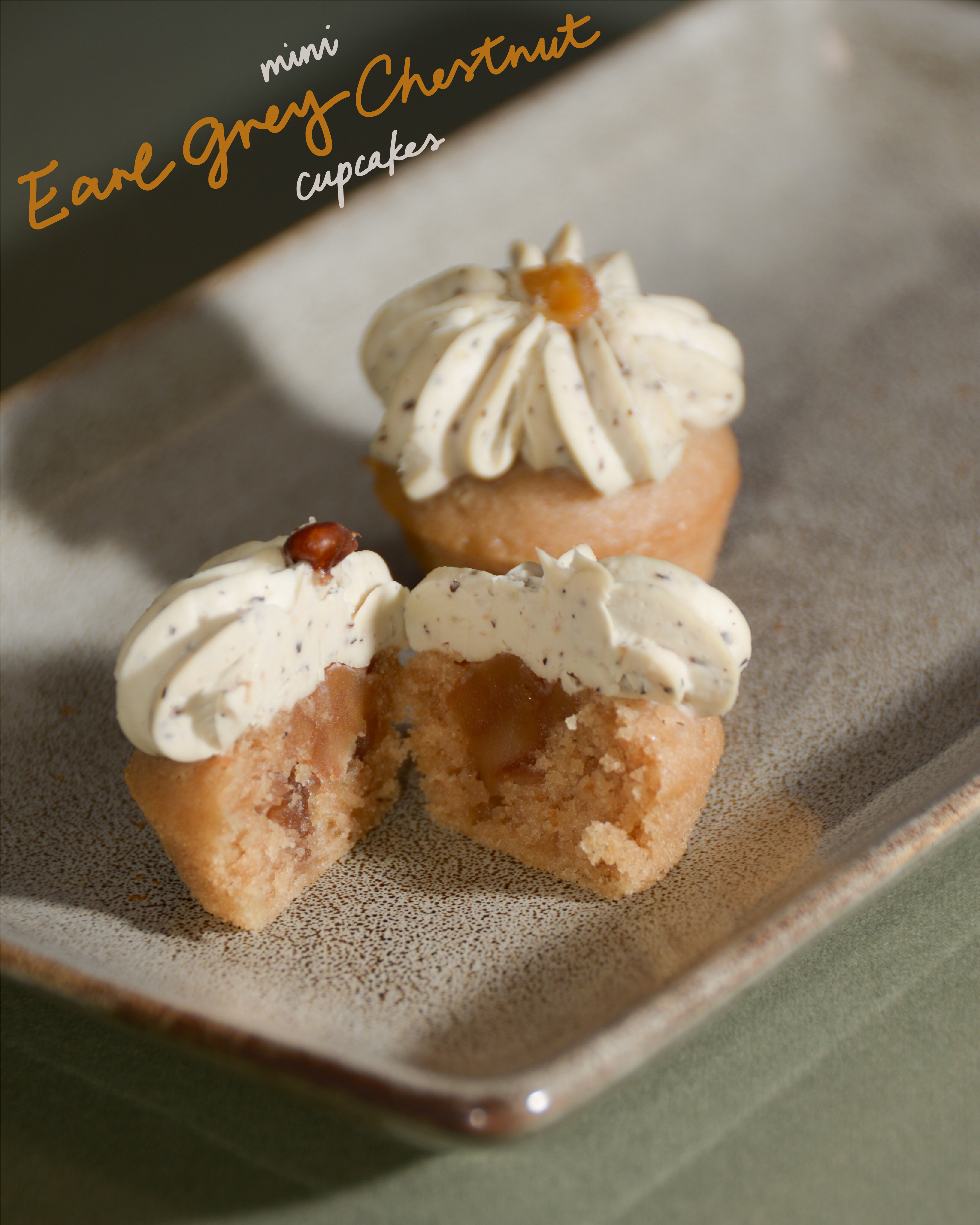 迷你純素伯爵茶栗子cupcake（12件）