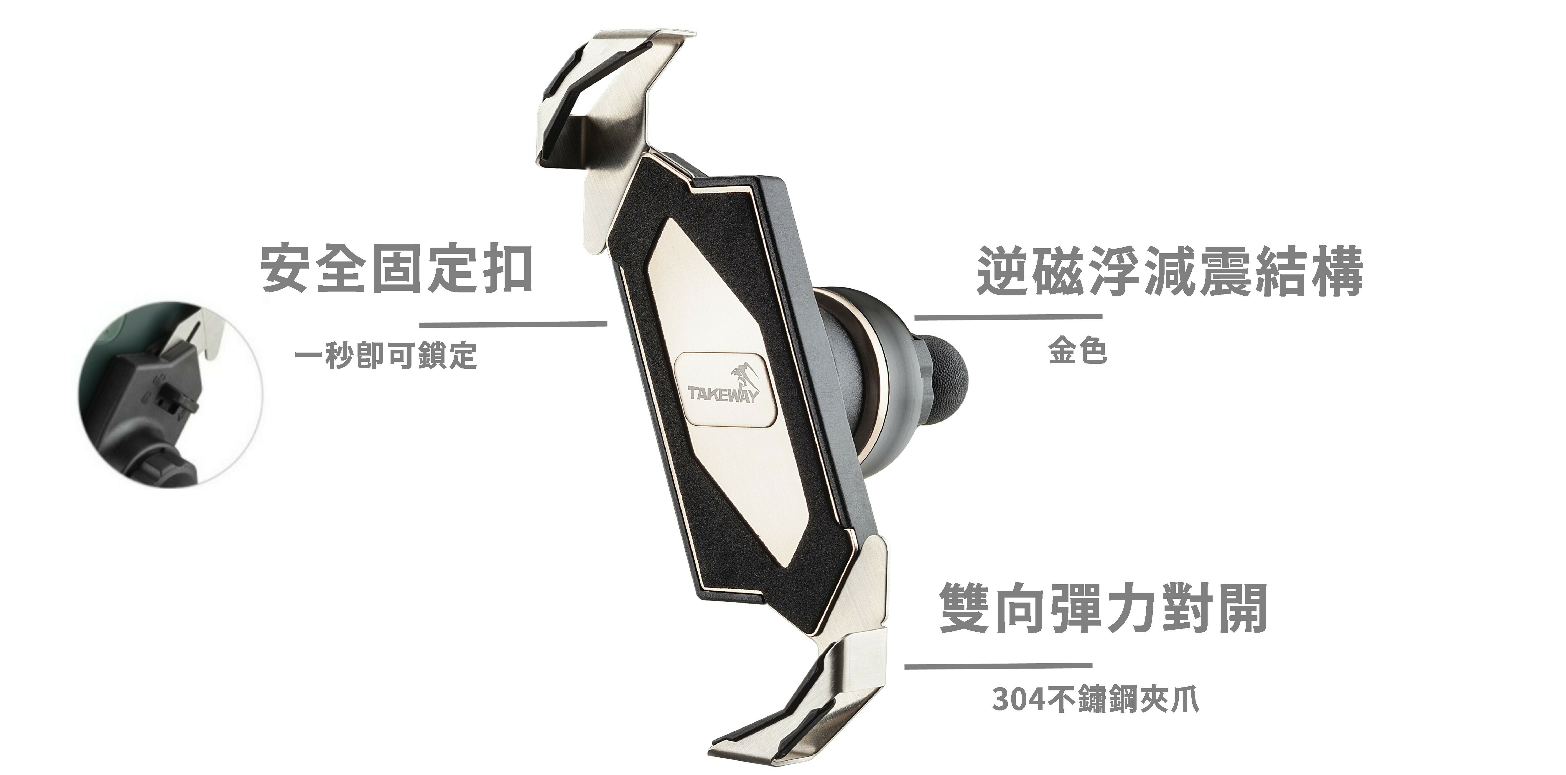 TAKEWAY HAWK1-PH05-AnvR 防盜 逆磁浮 手機導航架 夾具版本