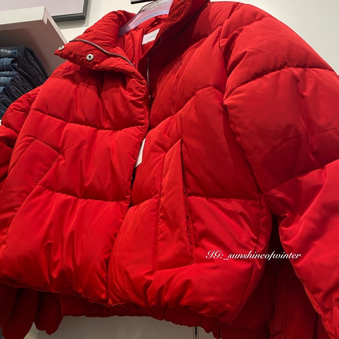 Calvin klein clearance light short puffer