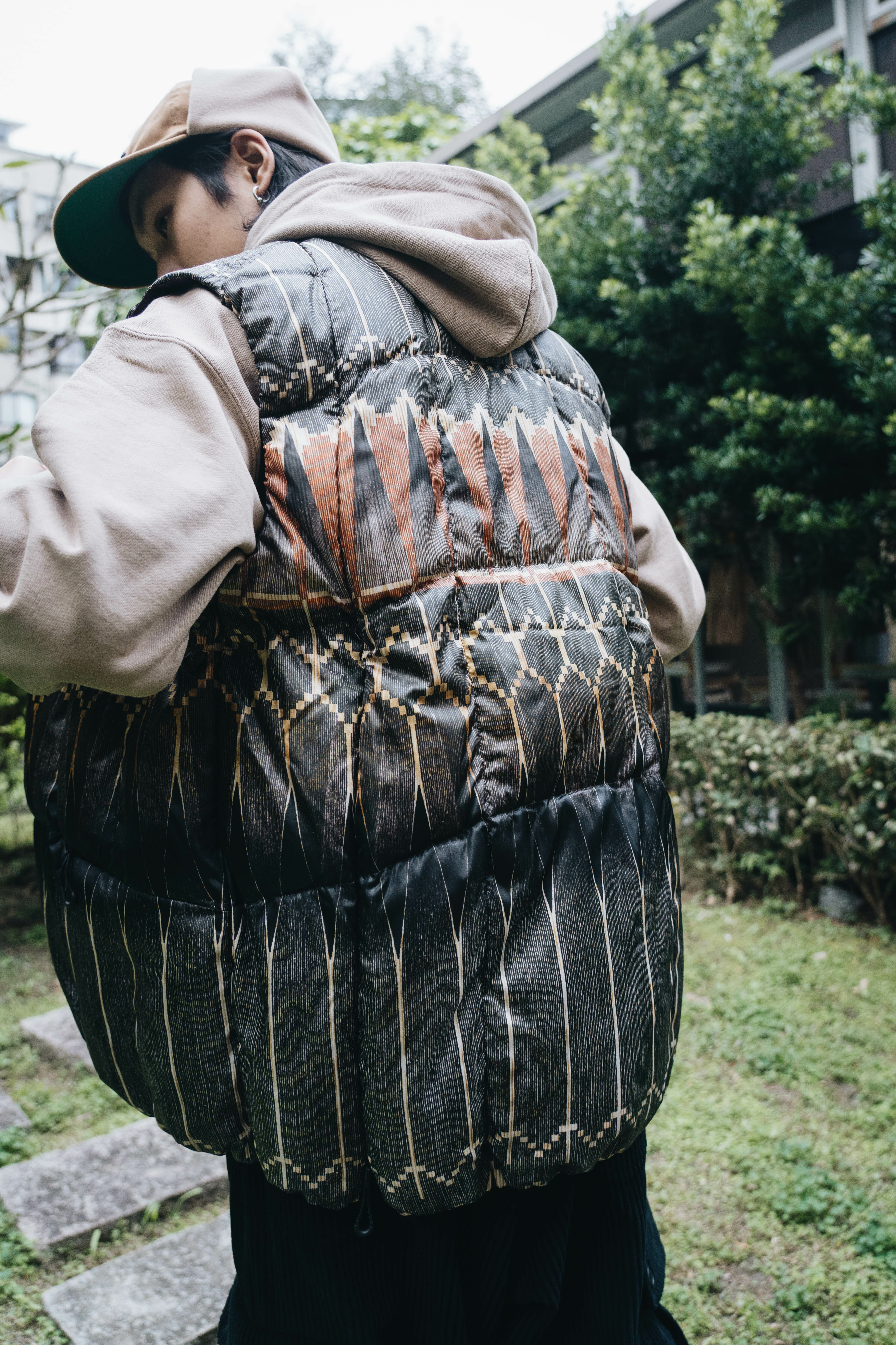 norbit by Hiroshi NozawaPRINT MIDDLE LAYER DOWN VEST/HN
