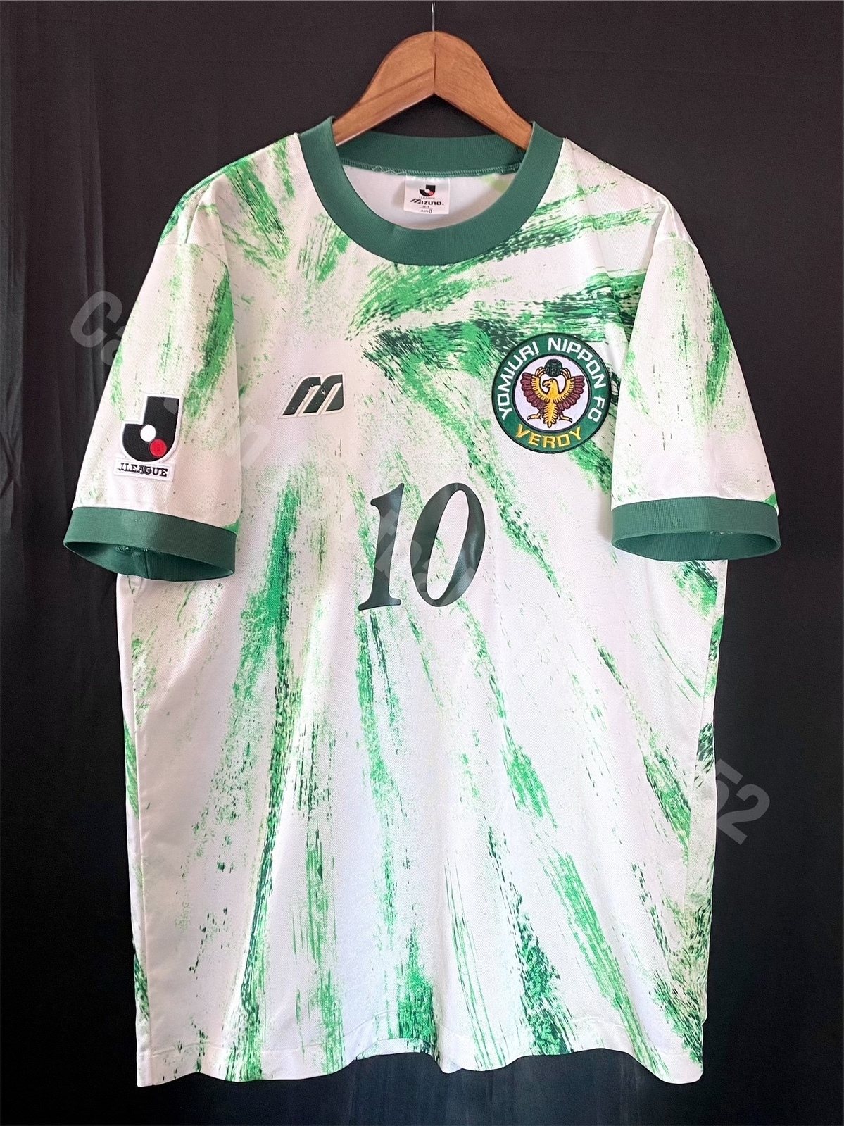 川崎讀賣 1993-94 Mizuno 作客球衣 亞冠版 vs 東方款 日本製 #10 BISMARCK