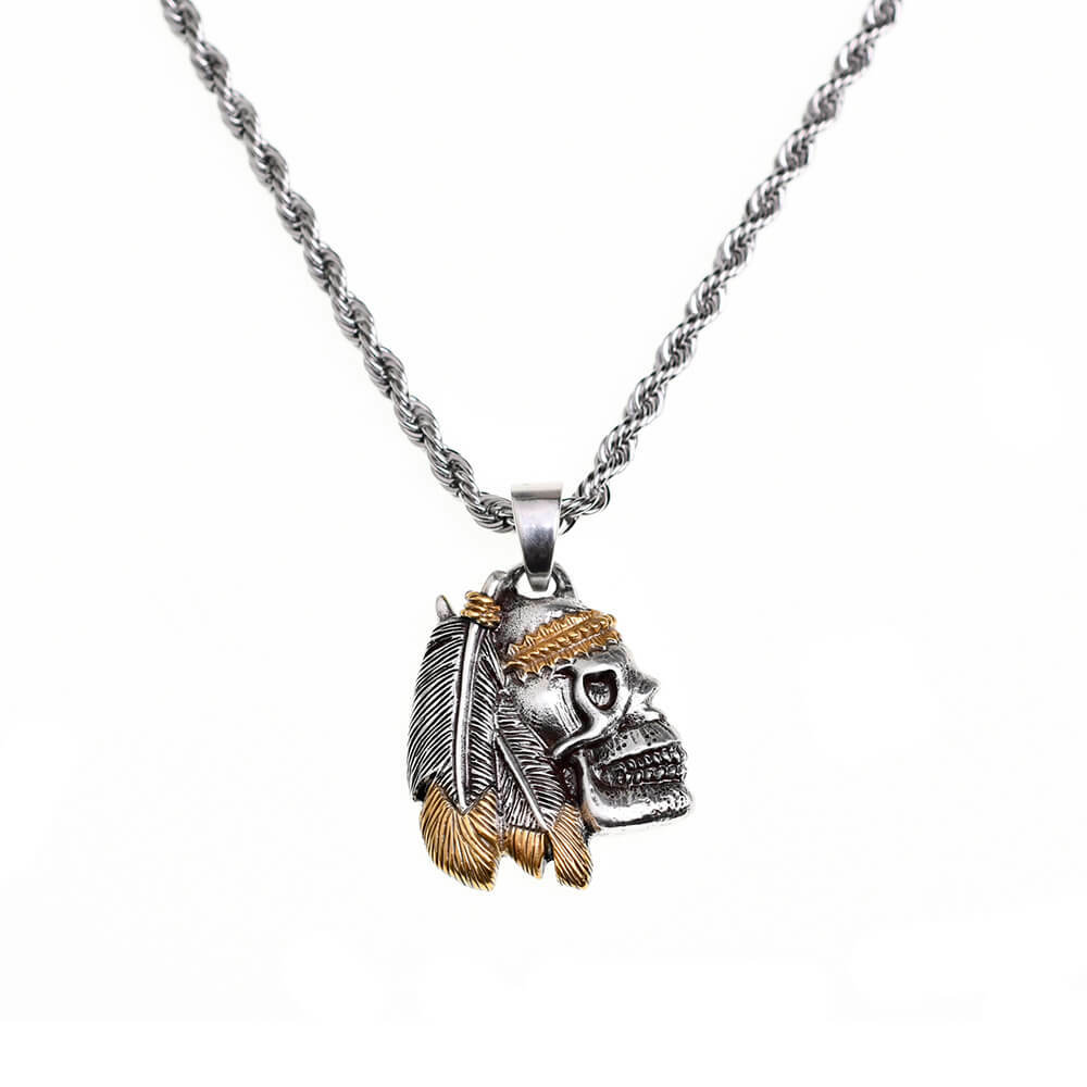 野酋長骷髏 個性項鍊/個性飾品/項鍊－快速出貨