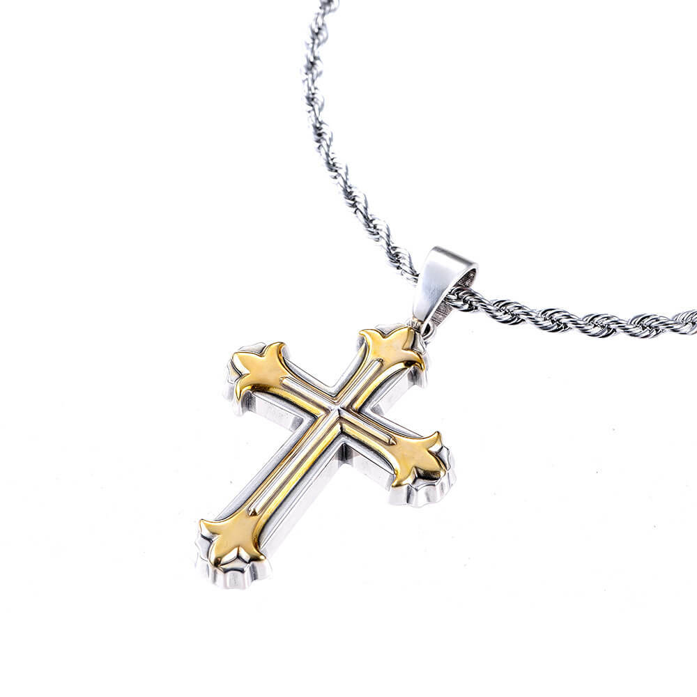 古金十字架 個性項鍊/個性飾品/項鍊－快速出貨