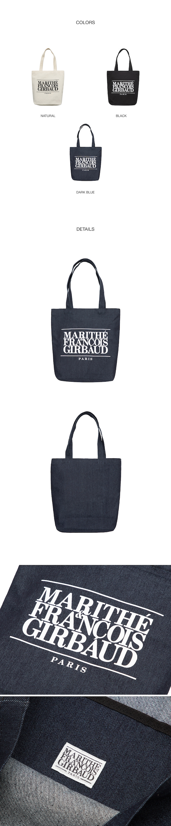 ☆Marithe + Francois Girbaud☆ CLASSIC LOGO DENIM ECO BAG da MARITHE FRANCOIS GIRBAUD Classic Logo Eco Bag – Belle Korea