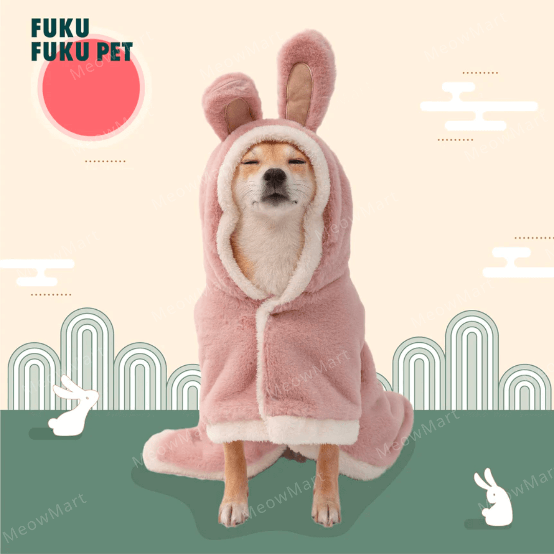 Fukufuku 兔年寵物披風貓披風