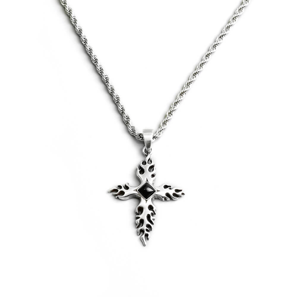 烈火十字架 個性項鍊/個性飾品/項鍊－快速出貨