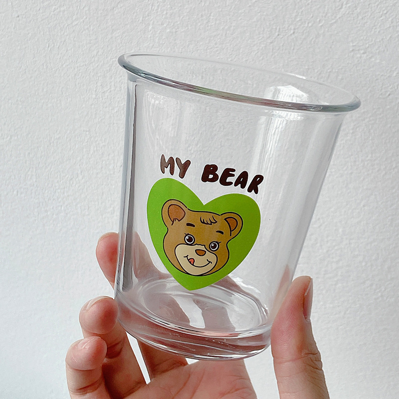 《1532》美式小熊透明玻璃杯300ML