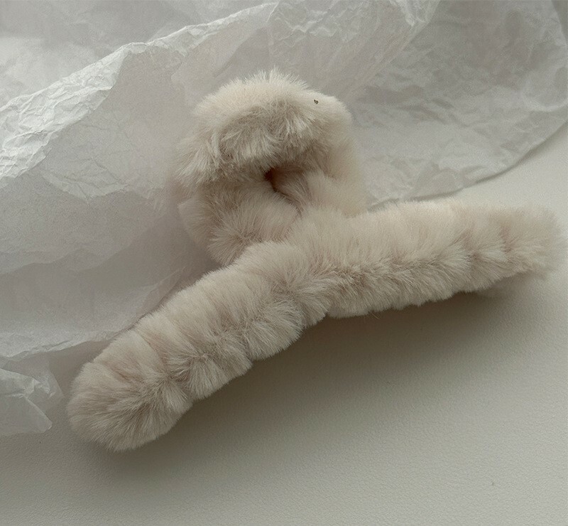 《1540》秋冬歐逆款毛毛髮夾