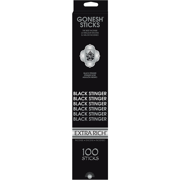GONESH Extra Rich Collection - Black Stinger Incense - 100 sticks