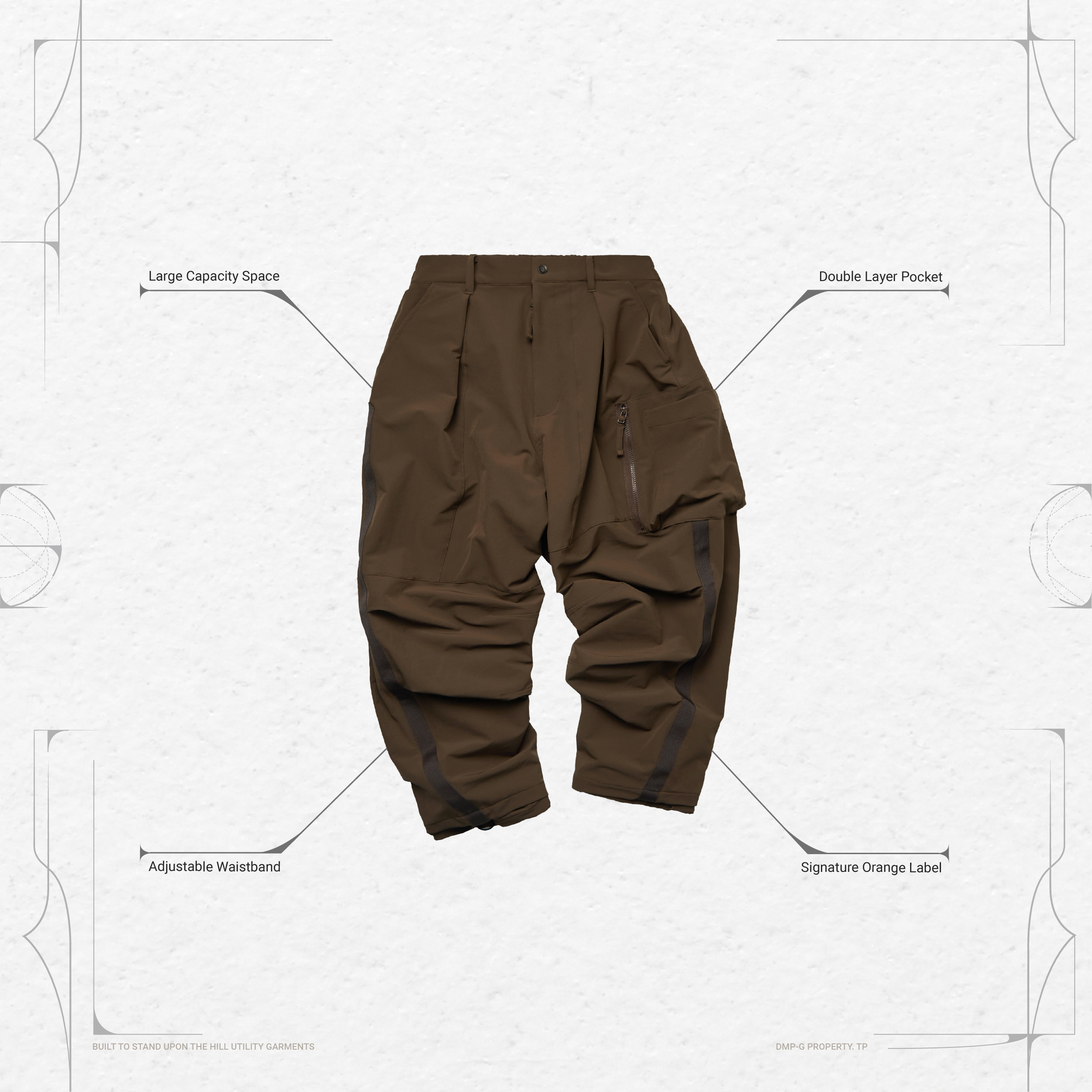 GOOPiMADE “VI-M03P”- “METAR" S2FW Utility Pants - Brown
