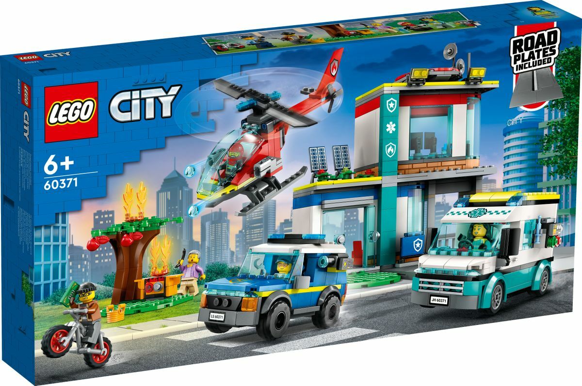 [飛米樂高積木專賣店] LEGO 60371 City-緊急救援交通工具總部