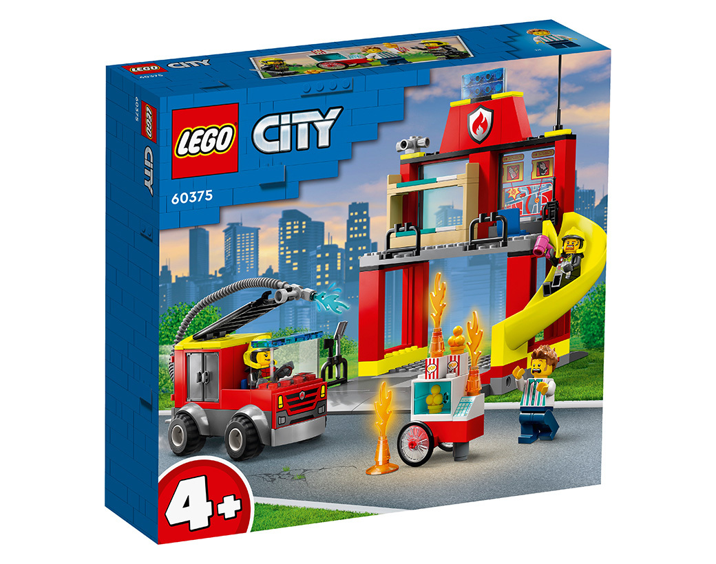 [飛米樂高積木專賣店] LEGO 60375 City-消防局和消防車