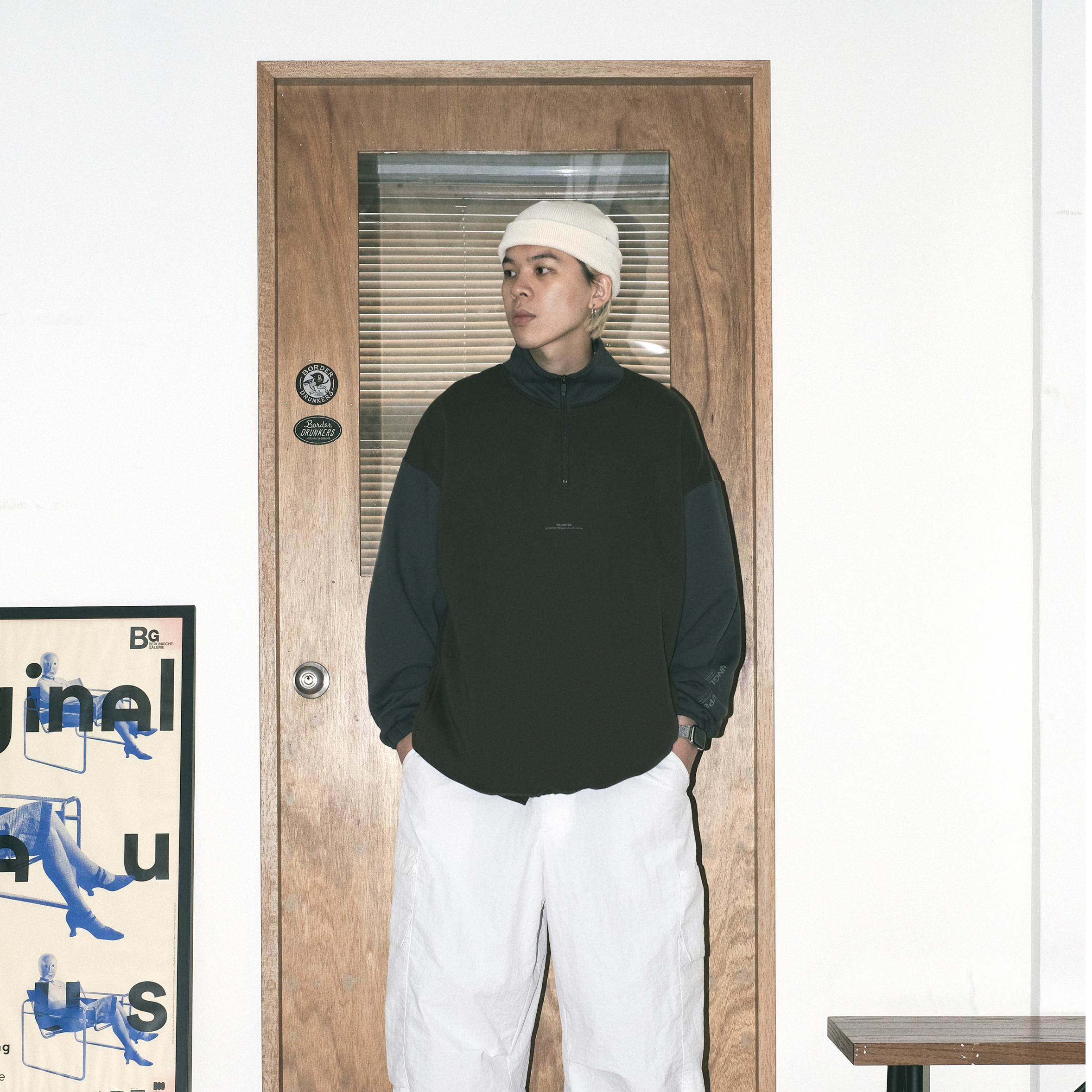 BWF-61 “B/PARADOX” Half Zip Sweat - Saturn