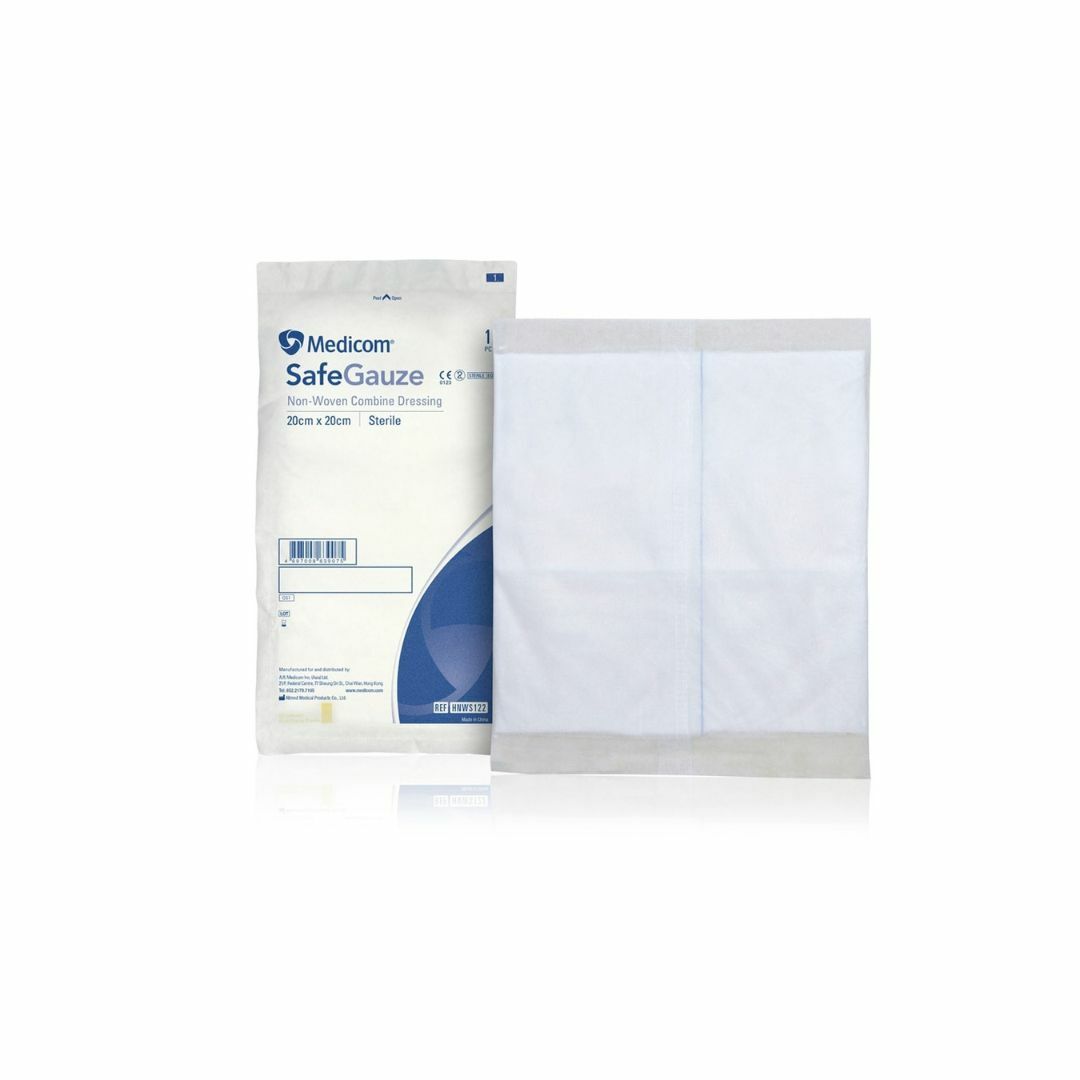 Medicom 麥迪康 - Safegauze 特強吸滲消毒無紡布 (20 x 20cm) | (1包10片)