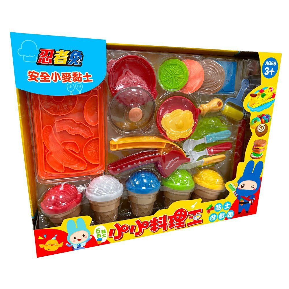 《 幼福文化 》 忍者兔安全小麥黏土:小小料理