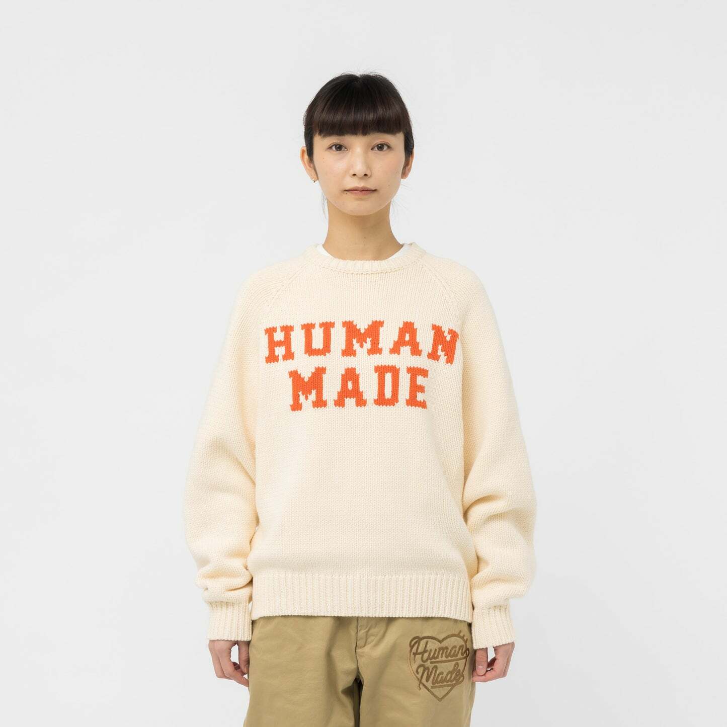 HUMAN MADE BEAR RAGLAN KNIT SWEATER - HM25CS001