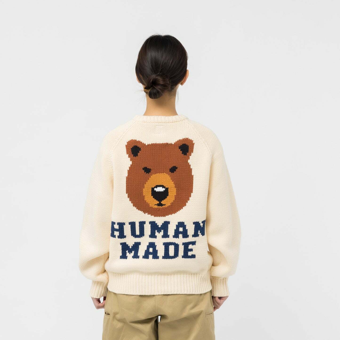 HUMAN MADE BEAR RAGLAN KNIT SWEATER - HM25CS001