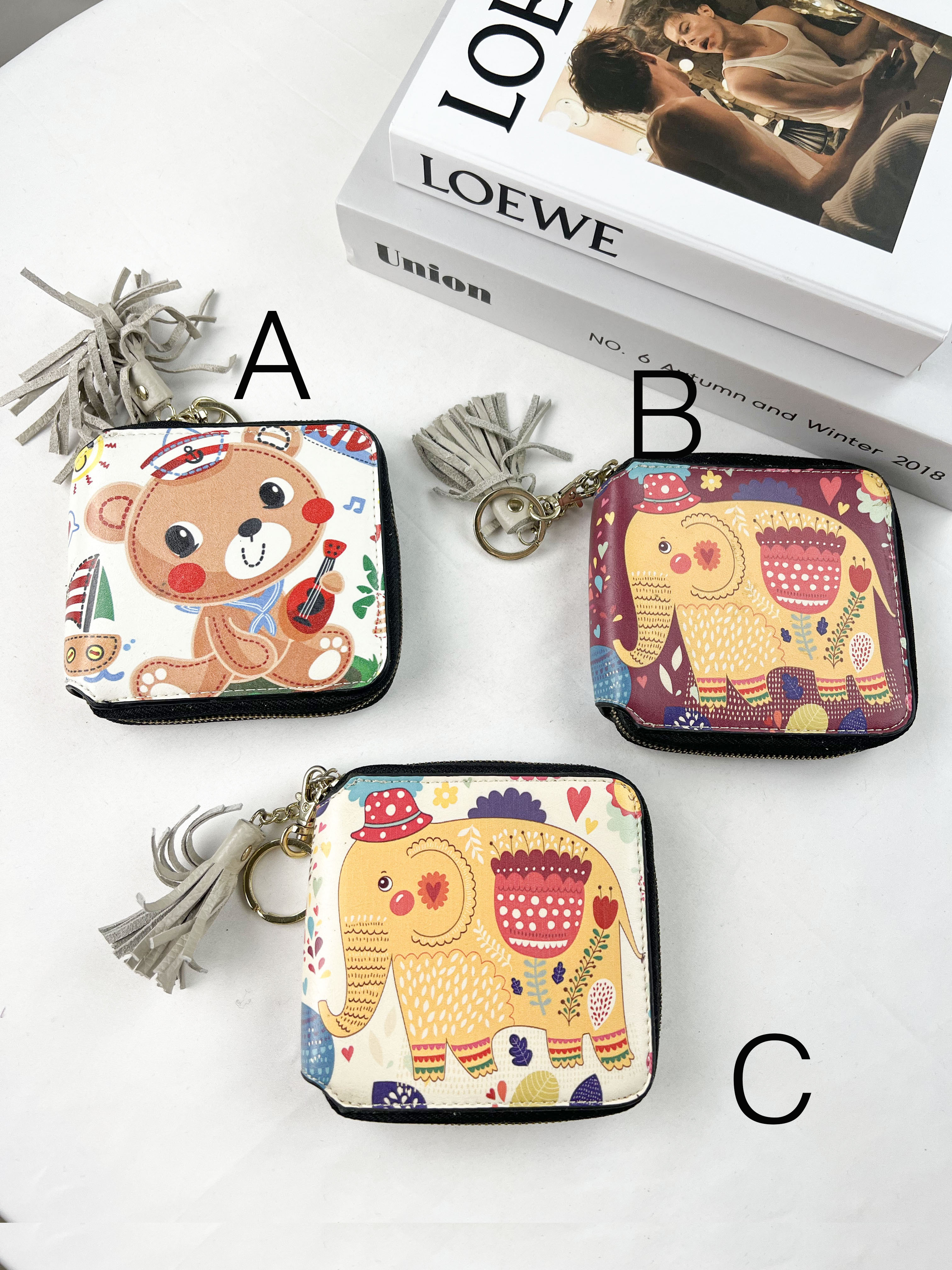 娃娃真皮牛皮短夾 #SM-079