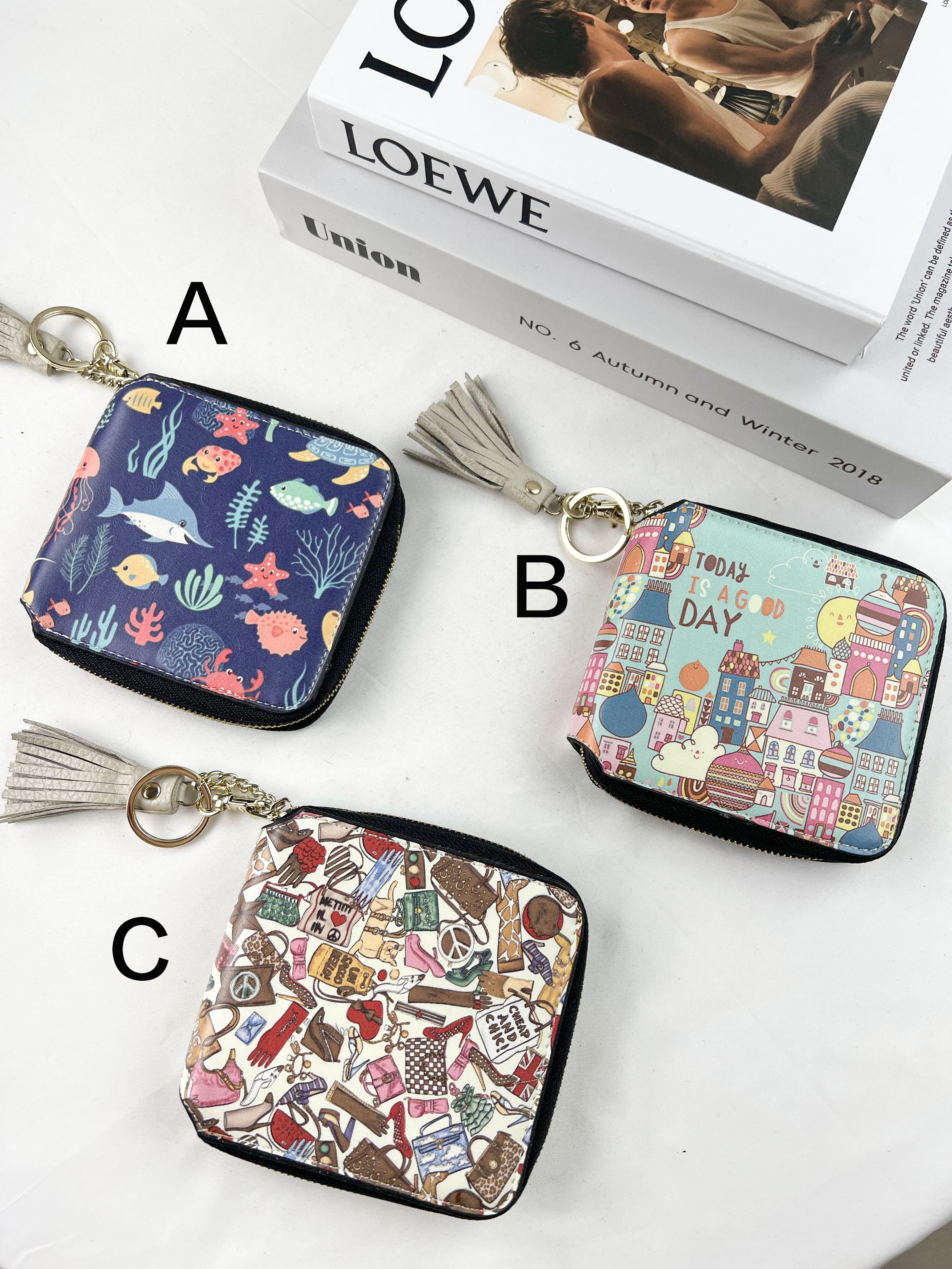 娃娃真皮牛皮短夾 #SM-079