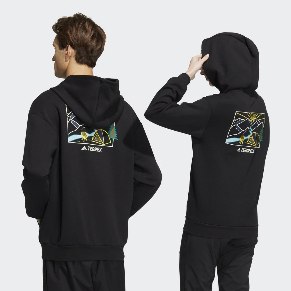 ADIDAS TERREX 男女 連帽T恤 黑HN2018 DEC-